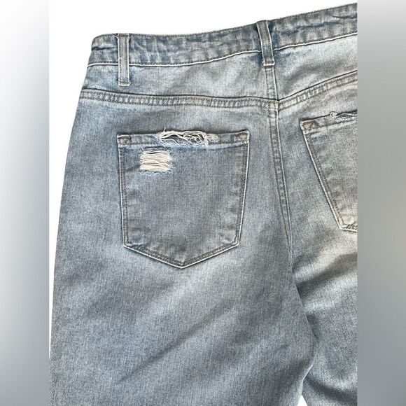 Flying Monkey Distressed straight leg Cotton Denim Jeans - Picture 4 of 8